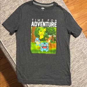 Pokémon Old Navy Boys Tee T Shirt Large 10/12 Gray